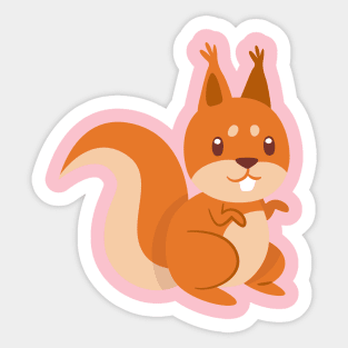 The cute squirrel Sticker